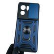 Чехол для Motorola Edge 40 PAY40042RS бронированный с кольцом со шторкой на моторола едж 40 тёмно-синий