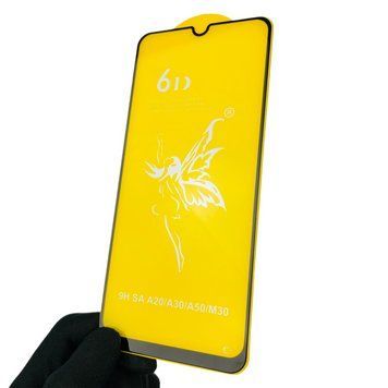 Захисне скло для телефону Samsung Galaxy M21 SM-M215F протиударне повноекранне на самсунг м21 чорне 0001369 фото