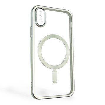 Чехол для Apple iPhone XS с линзами на камере с MagSafe на айфон хс серебряный 0034546 фото