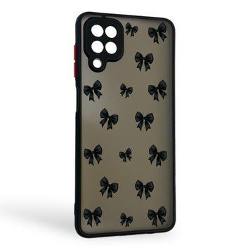 Чехол для телефона Samsung Galaxy M12 (SM-M127F) с 3D принтом бантиков с высокими бортами на самсунг м12 черный 0033557 фото