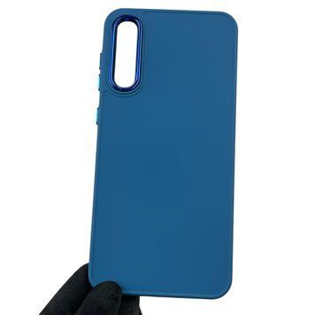 Чехол для Samsung Galaxy A50 (SM-A505F) с защитой на камеры с микрофиброй на самсунг а50 синий 0012175 фото