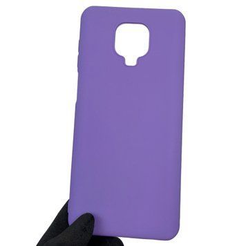 Чохол для Xiaomi Redmi Note 9 Pro однотонний матовий силіконовий на сяомі редмі нот 9 про бузковий 0000124 фото