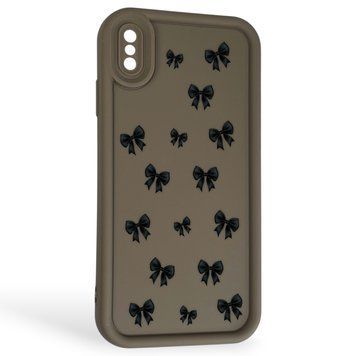 Чехол силиконовый Soft Touch с 3D принтом для Apple iPhone Xs Max коричневый (Полная защита камеры) 0044618 фото
