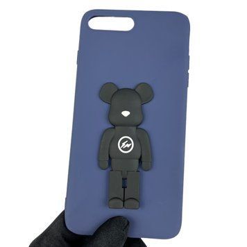 Чохол для Apple iPhone 8 Plus дитячий з ведмедиком на айфон 8 плюс темно-синій 0002622 фото