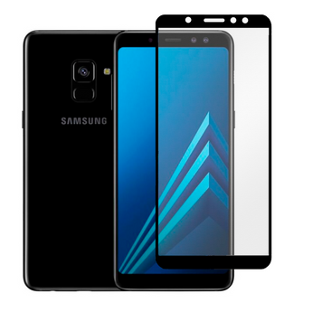 Защитное стекло МАТОВОЕ для телефона Samsung Galaxy A8 Plus 2018 SM-A730 противоударное самсунг а8 плюс черное 0039048 фото