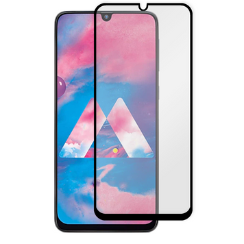 Защитное стекло для телефона Samsung Galaxy M30 (SM-M305F) противоударное полноэкранное на самсунг м30 черное 0038705 фото
