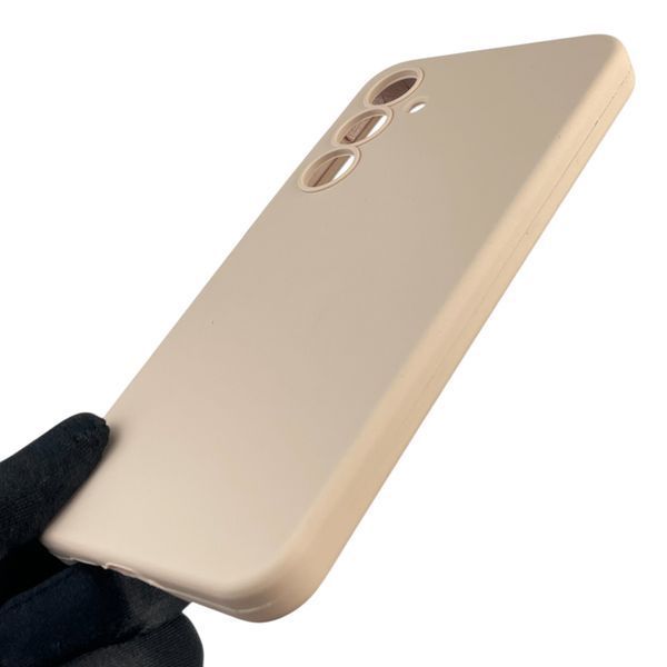 Чехол для Samsung Galaxy A55 5G (SM-A556B) силиконовый с микрофиброй нескользящий на самсунг а55 5г пудровый 0032081 фото