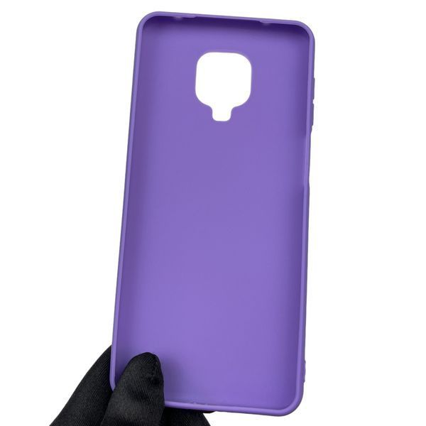 Чохол для Xiaomi Redmi Note 9 Pro однотонний матовий силіконовий на сяомі редмі нот 9 про бузковий 0000124 фото