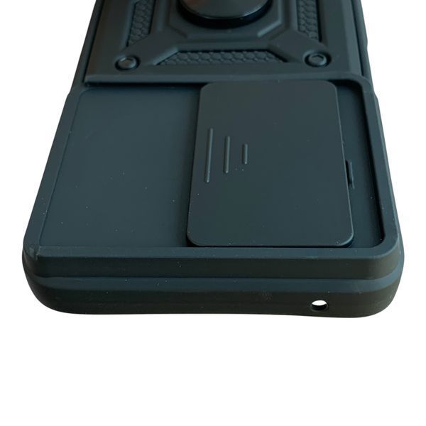 Чохол із шторкою камери для Motorola Moto G37 чорний (армований, кільце-тримач) 0062476 фото