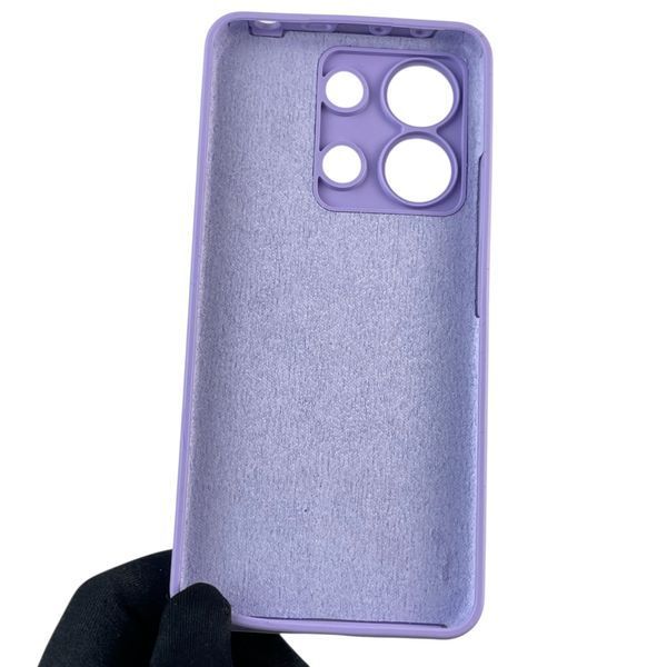 Чохол для Xiaomi Redmi Note 13 4G силіконовий з мікрофіброю нековзний на сяомі редмі нот 13 4г бузковий 0032737 фото