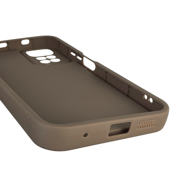 Чехол силиконовый Soft Touch с 3D принтом женским для Xiaomi Redmi Note 11s коричневый (Полная защита камеры) 0043051 фото