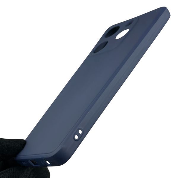 Чехол для Tecno Spark 10 Pro (KI7) с квадратными гранями с защитой камеры на техно спарк 10 про тёмно-синий 0012656 фото