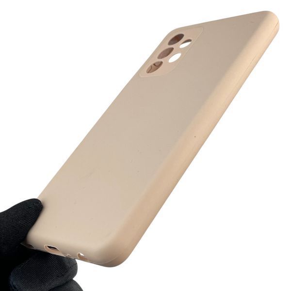 Чехол для Samsung Galaxy A52 5G (SM-A526) силиконовый с микрофиброй нескользящий на самсунг а52 5г пудровый 0032034 фото