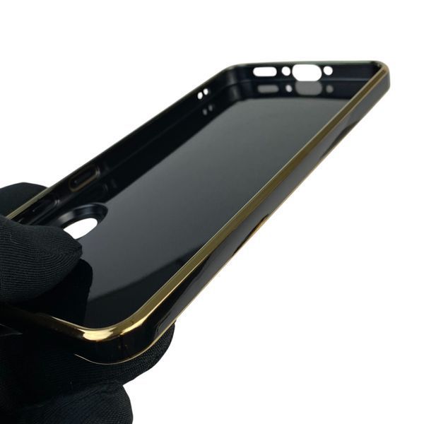 Чохол для Samsung Galaxy A36 5G (SM-A366U) з кільцем-підставкою із золотою окантовкою на самсунг а36 чорний gs1 0020637 фото