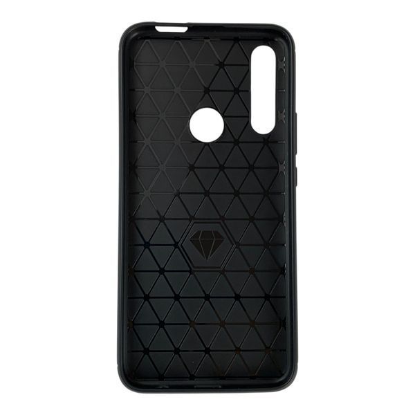 Чехол для телефона Huawei P Smart Z карбоновый противоударный с высокими бортами черный 0051786 фото