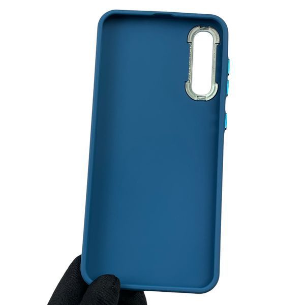 Чехол для Samsung Galaxy A50 (SM-A505F) с защитой на камеры с микрофиброй на самсунг а50 синий 0012175 фото