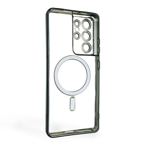 Чохол для Samsung Galaxy S21 Ultra (SM-G998) з лінзами на камері з MagSafe на самсунг с21 ультра чорний 0034495 фото