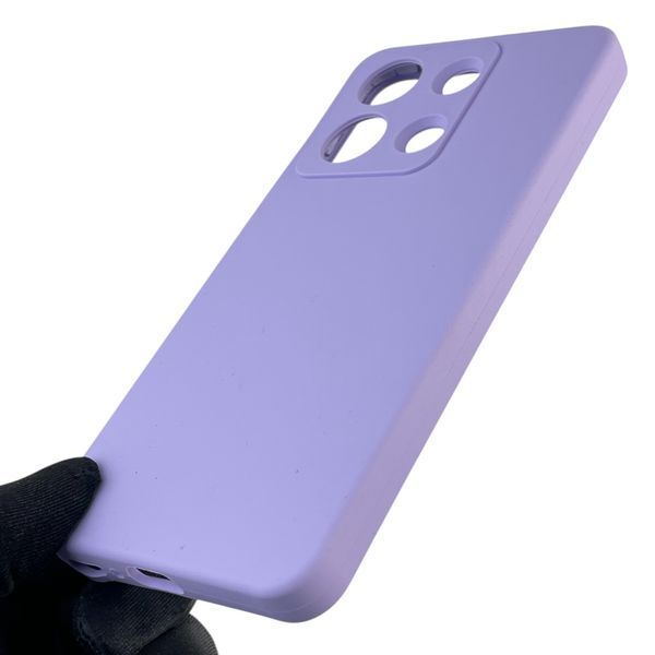 Чохол для Xiaomi Redmi Note 13 4G силіконовий з мікрофіброю нековзний на сяомі редмі нот 13 4г бузковий 0032737 фото