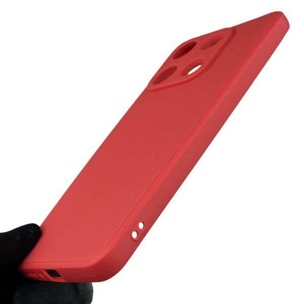 Чохол для Xiaomi Redmi Note 13 4G з квадратними гранями із захистом камери на сяомі редмі нот 13 4г червоний 0012858 фото