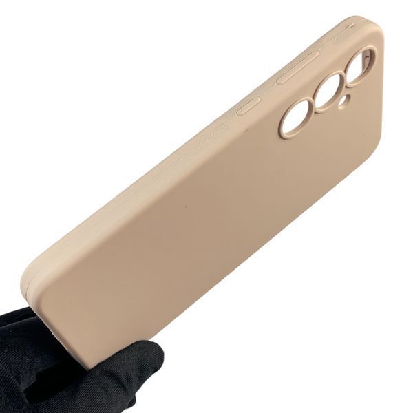 Чехол для Samsung Galaxy A55 5G (SM-A556B) силиконовый с микрофиброй нескользящий на самсунг а55 5г пудровый 0032081 фото