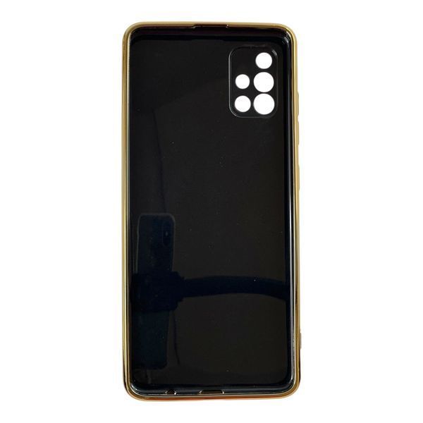 Чохол для Samsung Galaxy A51 (SM-A515F) з принтом золоті метелики глянцевий із захистом камери із золотою окантовкою 0059471 фото
