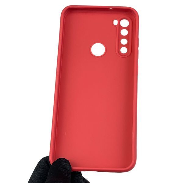 Чохол для Xiaomi Redmi Note 8 2021 з квадратними гранями із захистом камери на сяомі редмі нот 8 2021 червоний 0012909 фото