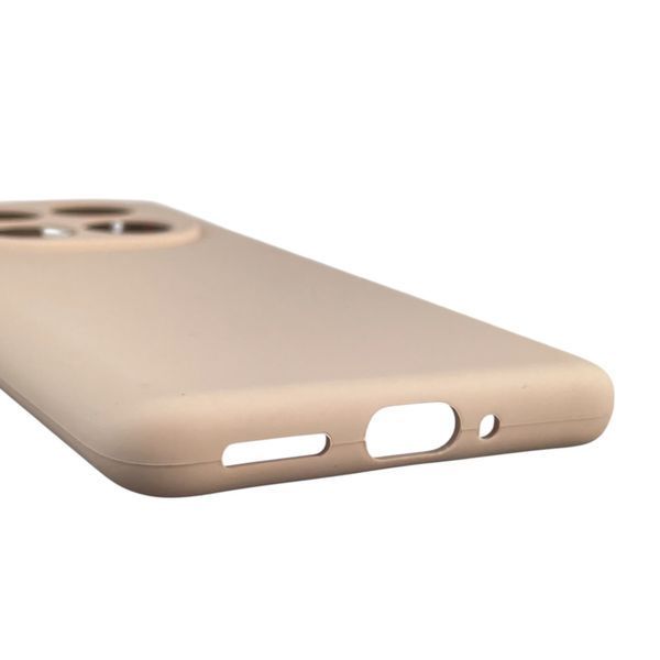 Чехол для Xiaomi Poco X7 силиконовый с микрофиброй нескользящий на сяоми поко х7 пудровый 0032537 фото