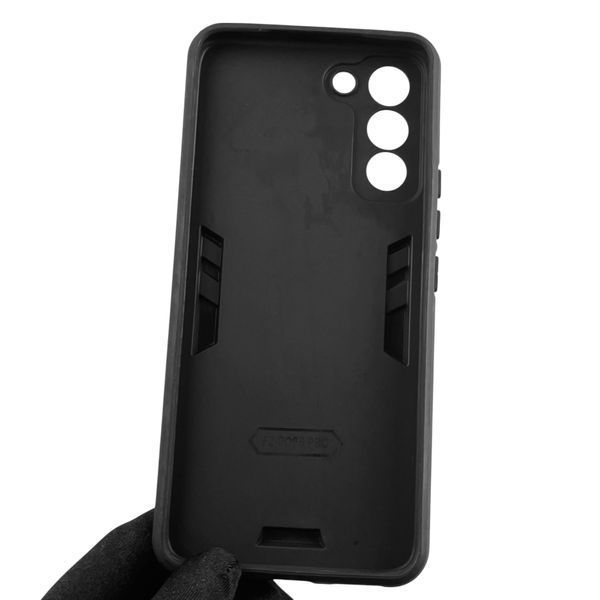 Чехол для телефона Tecno POP 5 Pro (BD4h) бронированный с кольцом-держателем на техно поп 5 про чёрный 0025747 фото