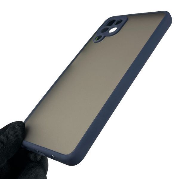 Чохол для Samsung Galaxy M12 SM-M127F матовий напівпрозорий з високими бортами із захистом камери на самсунг м12 синій 0000324 фото