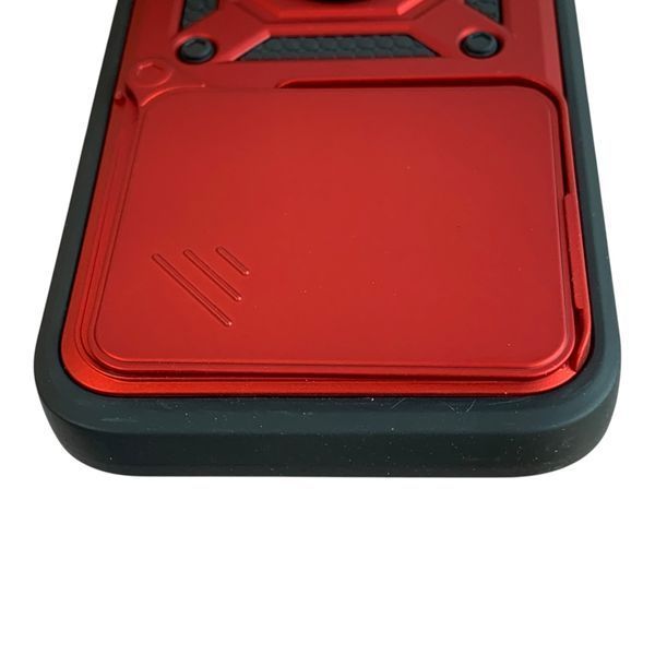 Чехол со шторкой камеры для Xiaomi 17T красный (противоударный, кольцо в авто) 0059834 фото