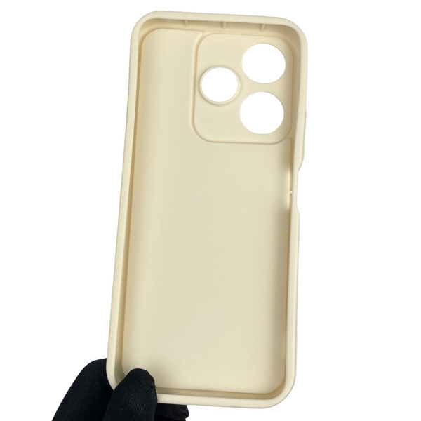 Чохол силіконовий оригінальний Soft Touch з 3D принтом милий ведмедик для Xiaomi Redmi 13 4G молочний (Повний захист камери) 0043666 фото
