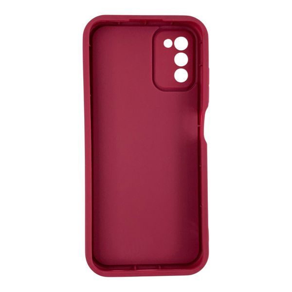 Чехол силиконовый Soft Touch для Samsung Galaxy A03s бордовый (Полная защита камеры) 0053947 фото