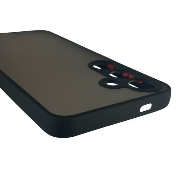 Чехол для Samsung Galaxy S24 (SM-S921B) матовый с высокими бортами с защитой камеры на самсунг с24 чёрный 0012125 фото