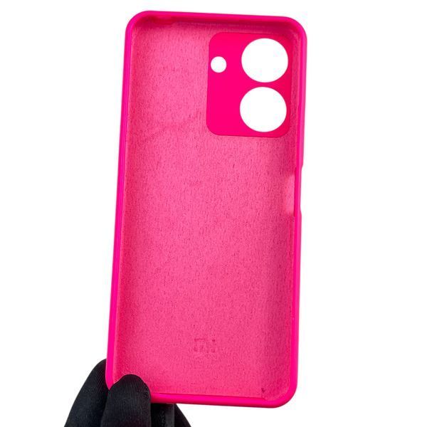 Чехол для Xiaomi POCO C65 силиконовый с микрофиброй нескользящий на сяоми поко с65 малиновый 0032471 фото