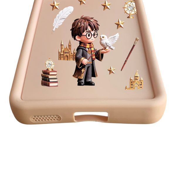 Чехол силиконовый Soft Touch с 3D принтом Гарри Поттер для Samsung Galaxy M36 5G (M366B) розовый (Полная защита камеры) 0075778 фото