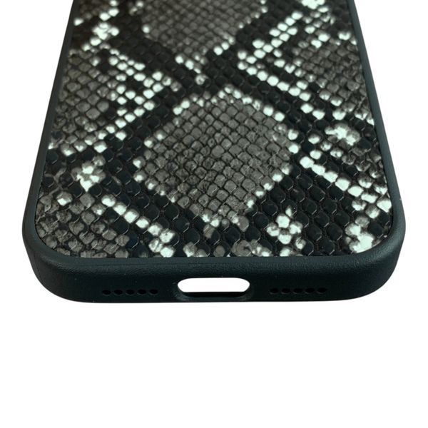 Чехол Kajsa Glamorous Snake для iPhone 17 Pro черный (MagSafe, металлическое кольцо камеры, премиум) 0062036 фото