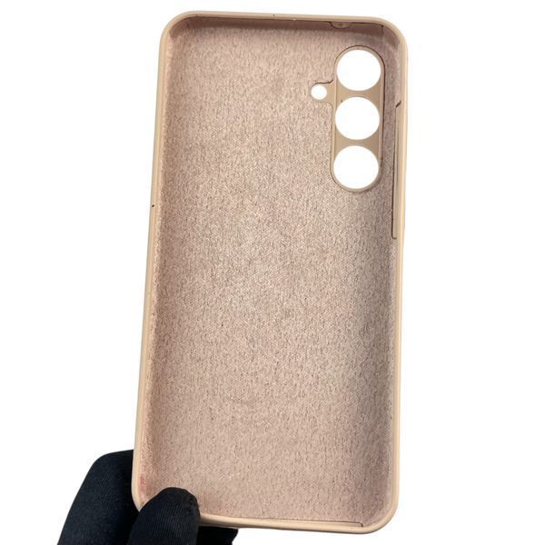 Чехол для Samsung Galaxy A55 5G (SM-A556B) силиконовый с микрофиброй нескользящий на самсунг а55 5г пудровый 0032081 фото