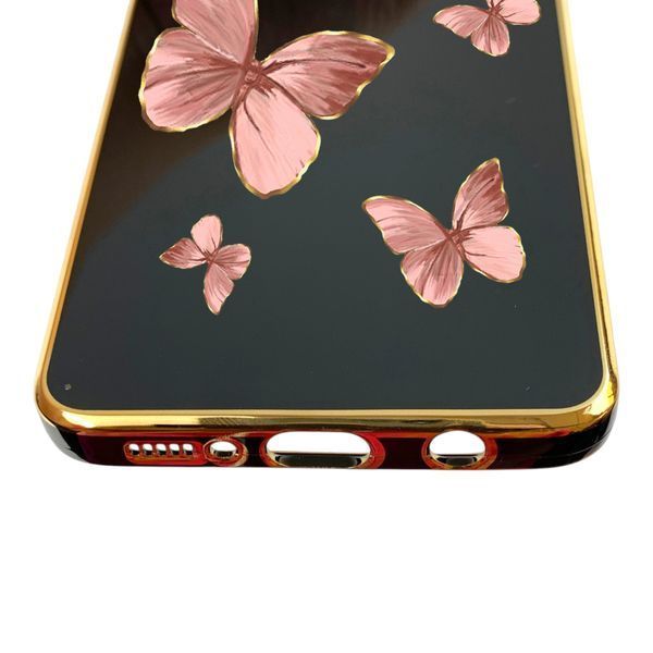 Чохол для Samsung Galaxy A51 (SM-A515F) з принтом золоті метелики глянцевий із захистом камери із золотою окантовкою 0059471 фото