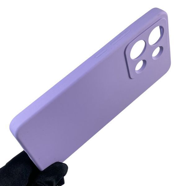 Чохол для Xiaomi Redmi Note 13 4G силіконовий з мікрофіброю нековзний на сяомі редмі нот 13 4г бузковий 0032737 фото