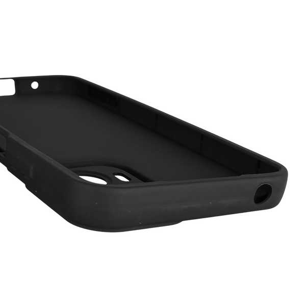 Чехол силиконовый оригинальный Soft Touch с 3D принтом милый мишка для Motorola Moto G04 (XT2421-2) черный (Полная защита камеры) 0043229 фото