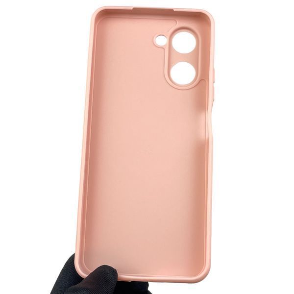 Чохол для OPPO A17k з квадратними гранями із захистом камери на оппо а17к пудровий 0012506 фото
