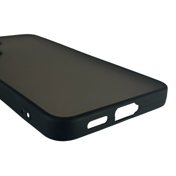 Чехол для Samsung Galaxy S24 (SM-S921B) матовый с высокими бортами с защитой камеры на самсунг с24 чёрный 0012125 фото