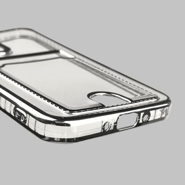 Чехол для Samsung Galaxy A54 5G (SM-A546E) с серебряной окантовкой с карманом на самсунг а54 серебряный 0013097 фото