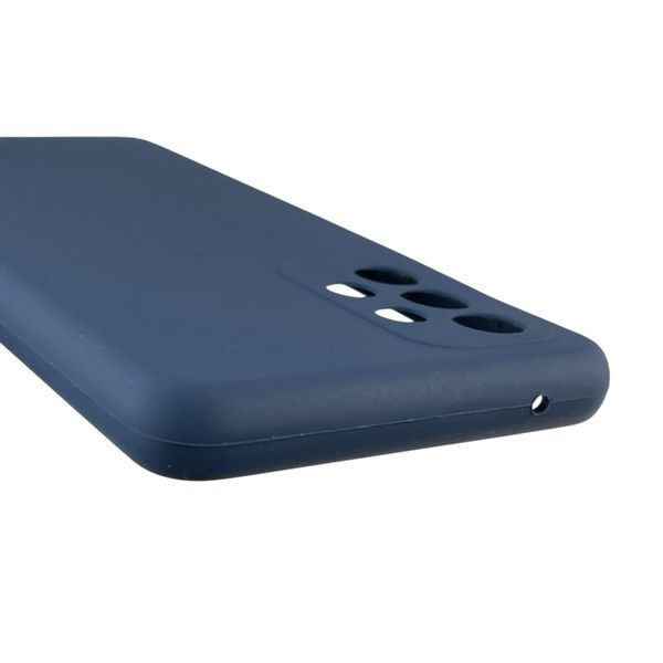 Чехол для Samsung Galaxy A52 4G (SM-A525) силиконовый с микрофиброй нескользящий на самсунг а52 4г темно-синий 0032017 фото