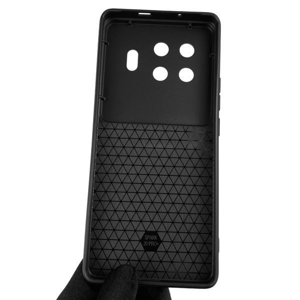 Чехол для Tecno Spark 20 Pro Plus бронированный с кольцом со шторкой на техно спарк 20 про плюс чёрный 0004200 фото