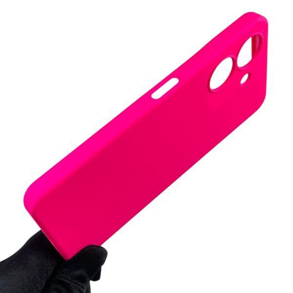 Чехол для Xiaomi POCO C65 силиконовый с микрофиброй нескользящий на сяоми поко с65 малиновый 0032471 фото