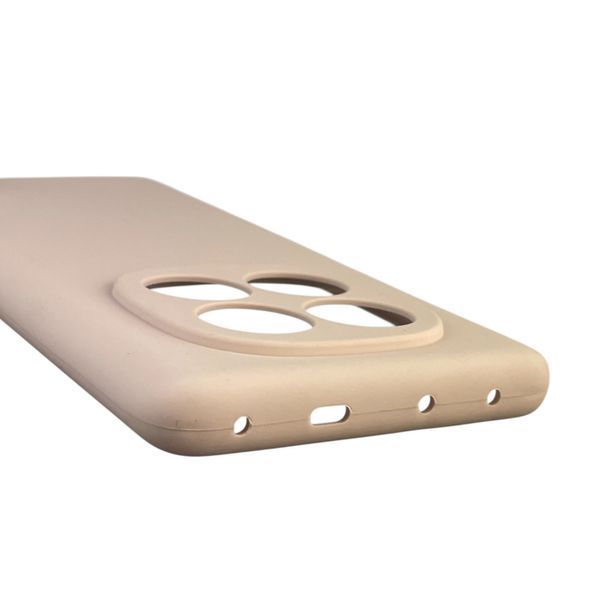 Чехол для Xiaomi Poco X7 силиконовый с микрофиброй нескользящий на сяоми поко х7 пудровый 0032537 фото