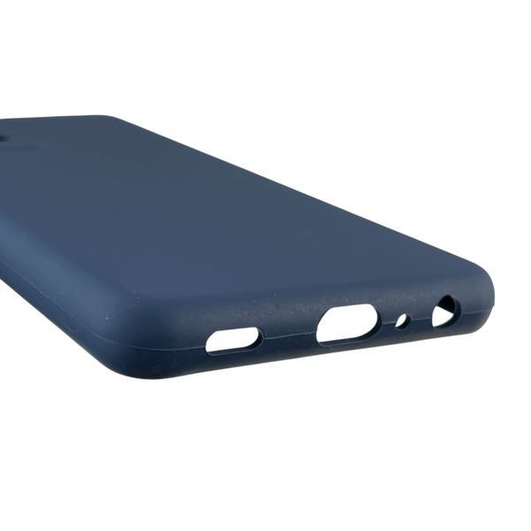 Чехол для Samsung Galaxy A52 4G (SM-A525) силиконовый с микрофиброй нескользящий на самсунг а52 4г темно-синий 0032017 фото