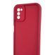 Чехол силиконовый Soft Touch для Samsung Galaxy A03s бордовый (Полная защита камеры) 0053947 фото 4