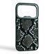 Чехол Kajsa Glamorous Snake для iPhone 17 Pro черный (MagSafe, металлическое кольцо камеры, премиум) 0062036 фото 1